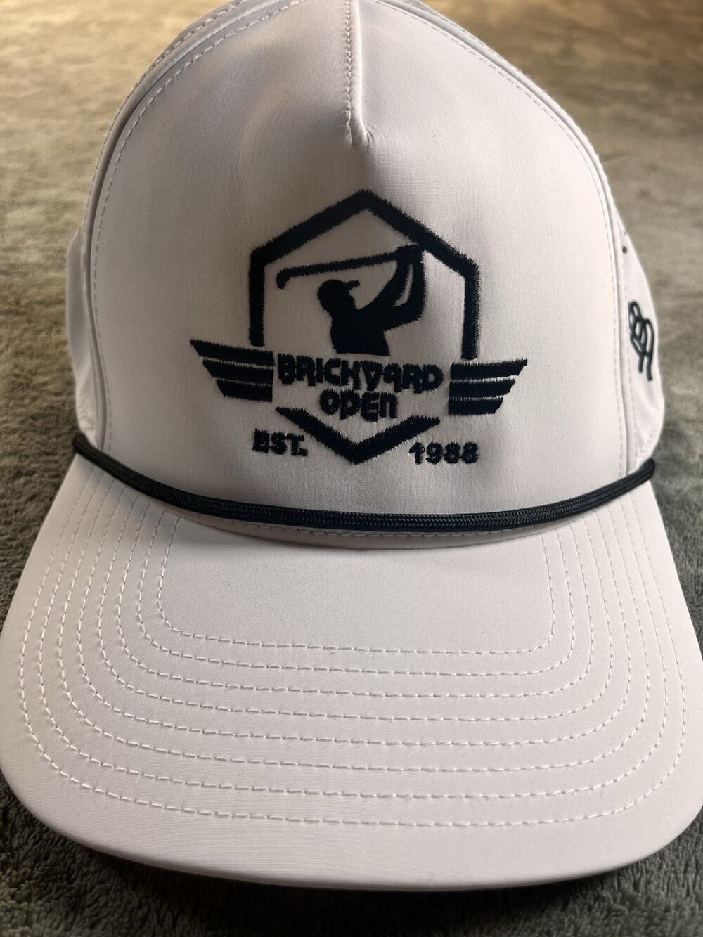 Branded Bills x Titleist White/Black Snapback Flexfit Mesh Back Richmond Open